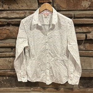 Brooks Brothers Swiss Dot Multicolor Button Down White Shirt
